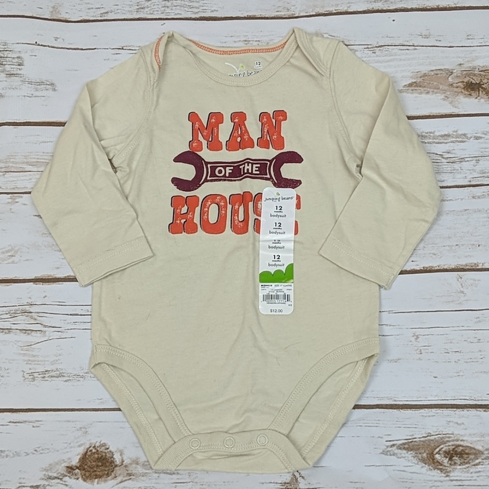 Jumping Beans "Man of the House" Onesie